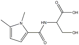 2-[(1,5-dimethyl-1H-pyrrol-2-yl)formamido]-3-hydroxypropanoic acid Structure
