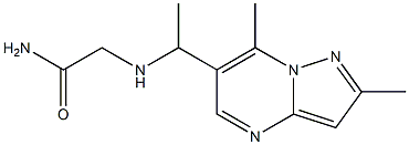 2-[(1-{2,7-dimethylpyrazolo[1,5-a]pyrimidin-6-yl}ethyl)amino]acetamide 구조식 이미지