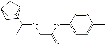 2-[(1-{bicyclo[2.2.1]heptan-2-yl}ethyl)amino]-N-(4-methylphenyl)acetamide 구조식 이미지