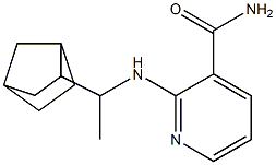 2-[(1-{bicyclo[2.2.1]heptan-2-yl}ethyl)amino]pyridine-3-carboxamide 구조식 이미지