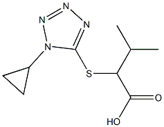 2-[(1-cyclopropyl-1H-1,2,3,4-tetrazol-5-yl)sulfanyl]-3-methylbutanoic acid Structure