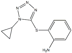 2-[(1-cyclopropyl-1H-1,2,3,4-tetrazol-5-yl)sulfanyl]aniline 구조식 이미지