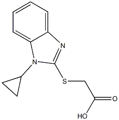 2-[(1-cyclopropyl-1H-1,3-benzodiazol-2-yl)sulfanyl]acetic acid Structure