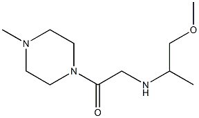 2-[(1-methoxypropan-2-yl)amino]-1-(4-methylpiperazin-1-yl)ethan-1-one 구조식 이미지
