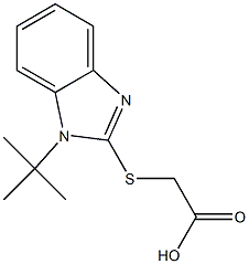 2-[(1-tert-butyl-1H-1,3-benzodiazol-2-yl)sulfanyl]acetic acid 구조식 이미지