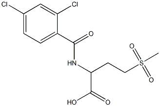 2-[(2,4-dichlorophenyl)formamido]-4-methanesulfonylbutanoic acid Structure