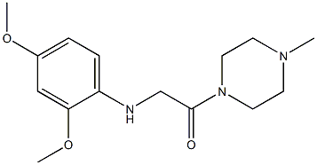 2-[(2,4-dimethoxyphenyl)amino]-1-(4-methylpiperazin-1-yl)ethan-1-one 구조식 이미지