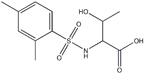 2-[(2,4-dimethylbenzene)sulfonamido]-3-hydroxybutanoic acid 구조식 이미지