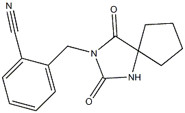 2-[(2,4-dioxo-1,3-diazaspiro[4.4]non-3-yl)methyl]benzonitrile Structure