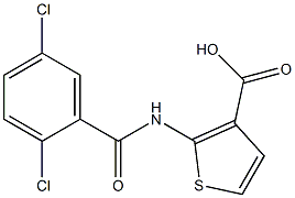 2-[(2,5-dichlorobenzene)amido]thiophene-3-carboxylic acid 구조식 이미지