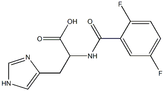 2-[(2,5-difluorobenzoyl)amino]-3-(1H-imidazol-4-yl)propanoic acid 구조식 이미지