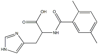 2-[(2,5-dimethylbenzoyl)amino]-3-(1H-imidazol-4-yl)propanoic acid Structure