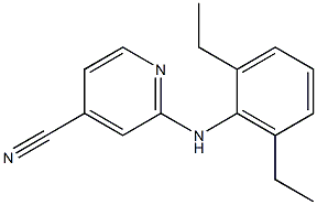 2-[(2,6-diethylphenyl)amino]pyridine-4-carbonitrile Structure