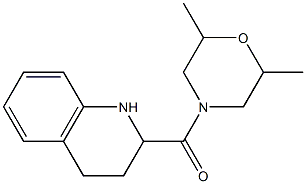 2-[(2,6-dimethylmorpholin-4-yl)carbonyl]-1,2,3,4-tetrahydroquinoline 구조식 이미지