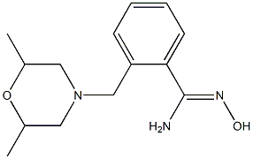 2-[(2,6-dimethylmorpholin-4-yl)methyl]-N'-hydroxybenzenecarboximidamide 구조식 이미지