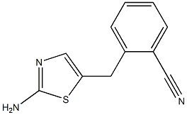 2-[(2-amino-1,3-thiazol-5-yl)methyl]benzonitrile 구조식 이미지