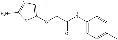 2-[(2-amino-1,3-thiazol-5-yl)thio]-N-(4-methylphenyl)acetamide 구조식 이미지