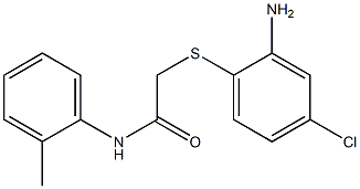 2-[(2-amino-4-chlorophenyl)sulfanyl]-N-(2-methylphenyl)acetamide Structure