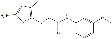 2-[(2-amino-4-methyl-1,3-thiazol-5-yl)sulfanyl]-N-(3-methoxyphenyl)acetamide 구조식 이미지