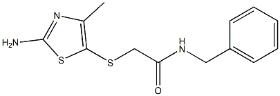 2-[(2-amino-4-methyl-1,3-thiazol-5-yl)sulfanyl]-N-benzylacetamide 구조식 이미지