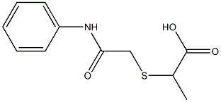 2-[(2-anilino-2-oxoethyl)thio]propanoic acid Structure