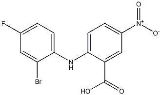 2-[(2-bromo-4-fluorophenyl)amino]-5-nitrobenzoic acid Structure