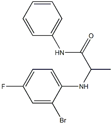 2-[(2-bromo-4-fluorophenyl)amino]-N-phenylpropanamide 구조식 이미지