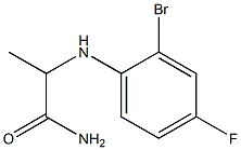 2-[(2-bromo-4-fluorophenyl)amino]propanamide Structure