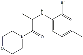 2-[(2-bromo-4-methylphenyl)amino]-1-(morpholin-4-yl)propan-1-one Structure