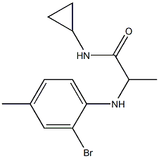 2-[(2-bromo-4-methylphenyl)amino]-N-cyclopropylpropanamide 구조식 이미지