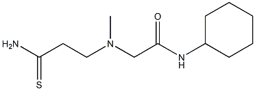 2-[(2-carbamothioylethyl)(methyl)amino]-N-cyclohexylacetamide 구조식 이미지