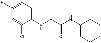 2-[(2-chloro-4-fluorophenyl)amino]-N-cyclohexylacetamide Structure