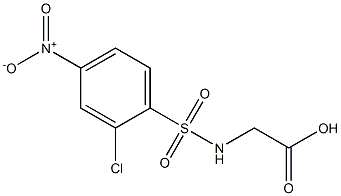 2-[(2-chloro-4-nitrobenzene)sulfonamido]acetic acid 구조식 이미지