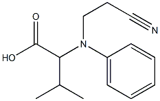 2-[(2-cyanoethyl)(phenyl)amino]-3-methylbutanoic acid Structure
