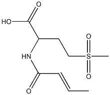 2-[(2E)-but-2-enoylamino]-4-(methylsulfonyl)butanoic acid 구조식 이미지