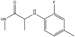 2-[(2-fluoro-4-methylphenyl)amino]-N-methylpropanamide Structure