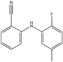 2-[(2-fluoro-5-methylphenyl)amino]benzonitrile Structure