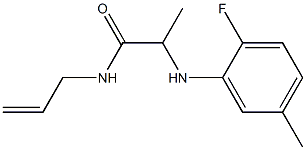 2-[(2-fluoro-5-methylphenyl)amino]-N-(prop-2-en-1-yl)propanamide Structure