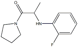 2-[(2-fluorophenyl)amino]-1-(pyrrolidin-1-yl)propan-1-one Structure