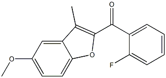 2-[(2-fluorophenyl)carbonyl]-5-methoxy-3-methyl-1-benzofuran 구조식 이미지