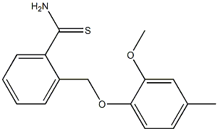 2-[(2-methoxy-4-methylphenoxy)methyl]benzenecarbothioamide 구조식 이미지