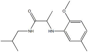 2-[(2-methoxy-5-methylphenyl)amino]-N-(2-methylpropyl)propanamide 구조식 이미지