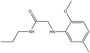 2-[(2-methoxy-5-methylphenyl)amino]-N-propylacetamide 구조식 이미지