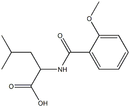 2-[(2-methoxybenzoyl)amino]-4-methylpentanoic acid Structure