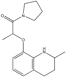 2-[(2-methyl-1,2,3,4-tetrahydroquinolin-8-yl)oxy]-1-(pyrrolidin-1-yl)propan-1-one Structure