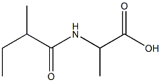 2-[(2-methylbutanoyl)amino]propanoic acid 구조식 이미지