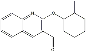 2-[(2-methylcyclohexyl)oxy]quinoline-3-carbaldehyde Structure