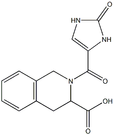 2-[(2-oxo-2,3-dihydro-1H-imidazol-4-yl)carbonyl]-1,2,3,4-tetrahydroisoquinoline-3-carboxylic acid Structure