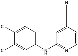 2-[(3,4-dichlorophenyl)amino]pyridine-4-carbonitrile 구조식 이미지