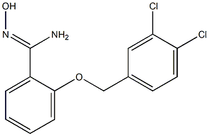 2-[(3,4-dichlorophenyl)methoxy]-N'-hydroxybenzene-1-carboximidamide 구조식 이미지